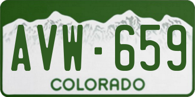 CO license plate AVW659