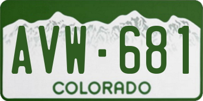CO license plate AVW681