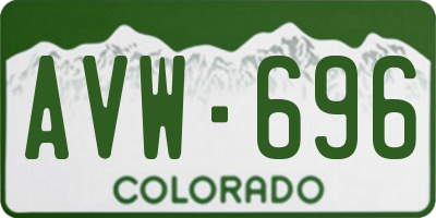 CO license plate AVW696