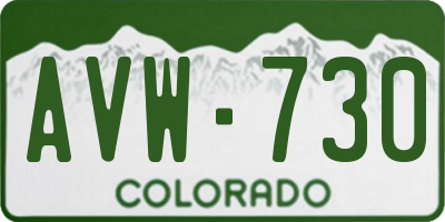 CO license plate AVW730