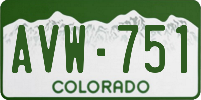 CO license plate AVW751
