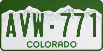 CO license plate AVW771