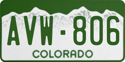 CO license plate AVW806