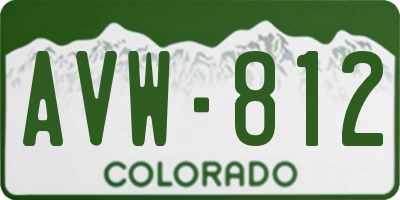 CO license plate AVW812