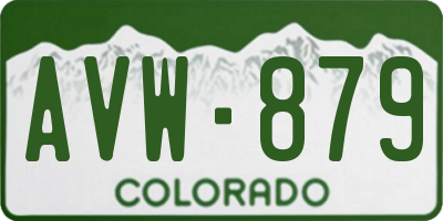CO license plate AVW879