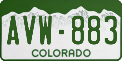 CO license plate AVW883