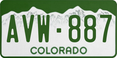 CO license plate AVW887