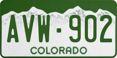 CO license plate AVW902