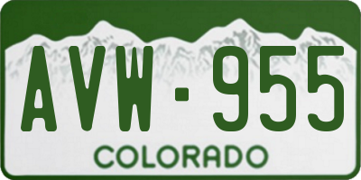 CO license plate AVW955
