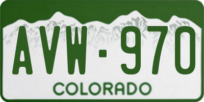 CO license plate AVW970