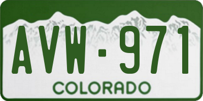 CO license plate AVW971