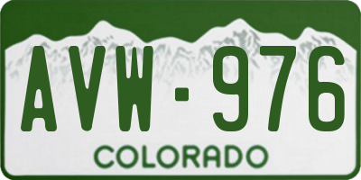 CO license plate AVW976