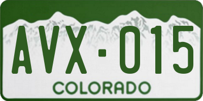 CO license plate AVX015