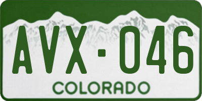 CO license plate AVX046