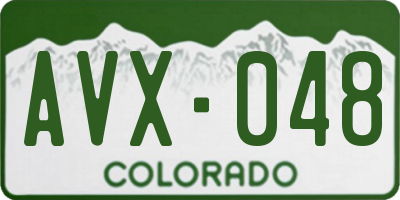 CO license plate AVX048