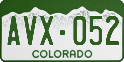 CO license plate AVX052