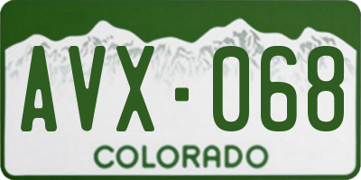 CO license plate AVX068