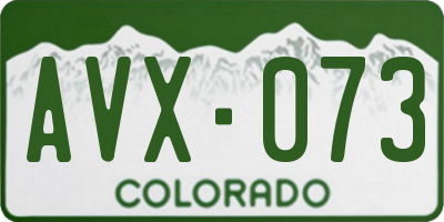 CO license plate AVX073