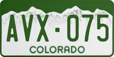 CO license plate AVX075