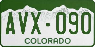 CO license plate AVX090