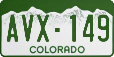 CO license plate AVX149