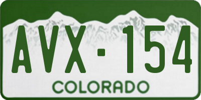 CO license plate AVX154