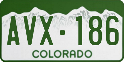 CO license plate AVX186