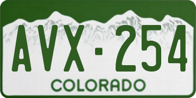 CO license plate AVX254