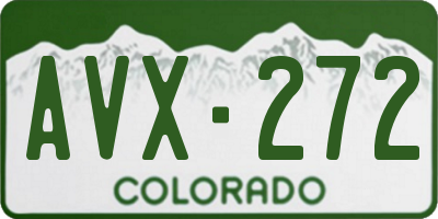 CO license plate AVX272