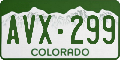 CO license plate AVX299