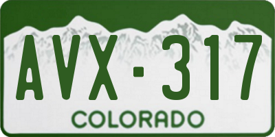 CO license plate AVX317