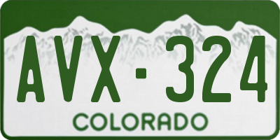 CO license plate AVX324