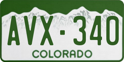 CO license plate AVX340