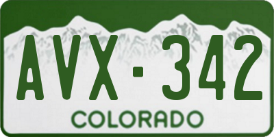 CO license plate AVX342