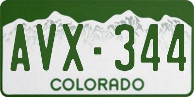 CO license plate AVX344