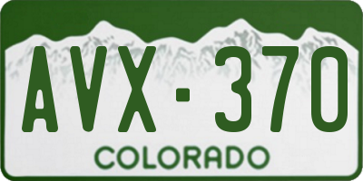 CO license plate AVX370