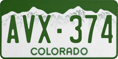 CO license plate AVX374