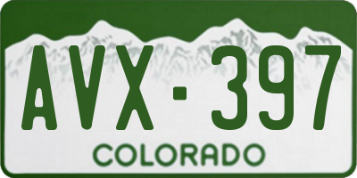CO license plate AVX397