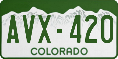 CO license plate AVX420