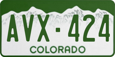CO license plate AVX424