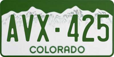 CO license plate AVX425