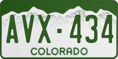 CO license plate AVX434