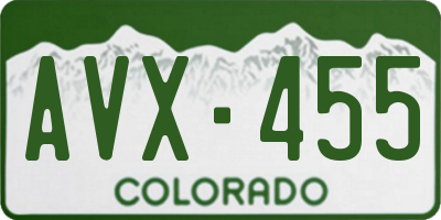 CO license plate AVX455