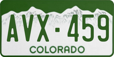 CO license plate AVX459