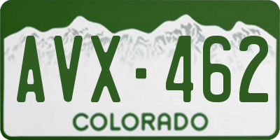 CO license plate AVX462