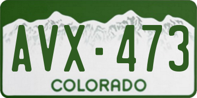 CO license plate AVX473