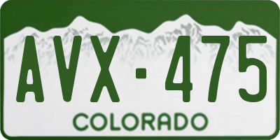 CO license plate AVX475