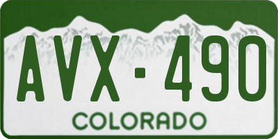 CO license plate AVX490