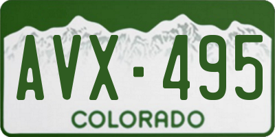 CO license plate AVX495