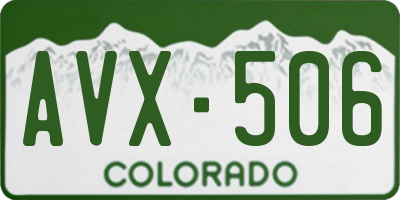 CO license plate AVX506